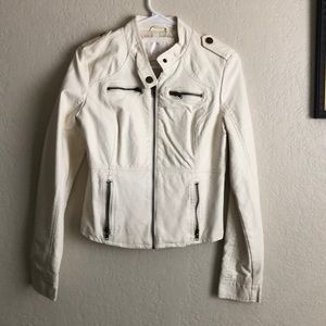 White “leather” jacket